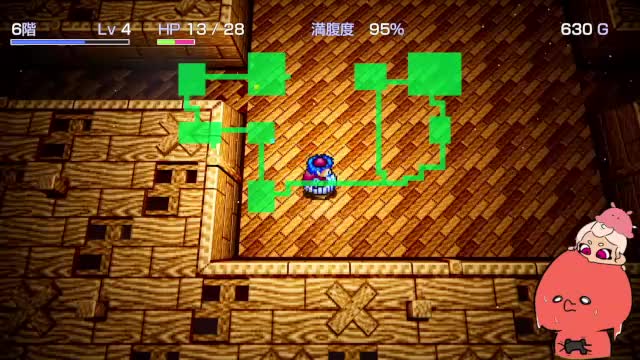 配信開始後の地下6階の画面